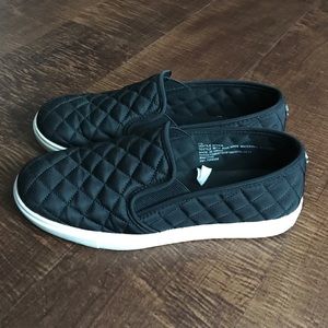 Quilted slip on shoes